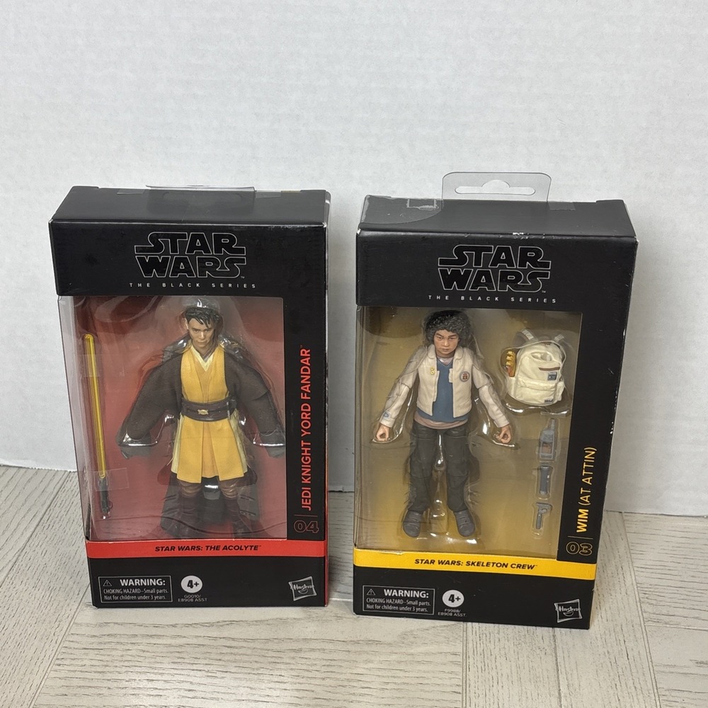 (Lot2)Hasbro Star Wars Black Series Acolyte 04&03 Jedi Knight, Skelton Crew NEW